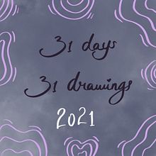31 days 31 drawings 2021. Projekt z dziedziny Trad, c, jna ilustracja, R, sunek c, frow, Malarstwo c i frowe użytkownika Liyana - 30.10.2021