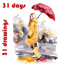 31 Days 31 Drawings 2021. Projekt z dziedziny Trad, c, jna ilustracja, Malowanie akwarelą, Sketchbook i  Malarstwo użytkownika Tina Ritter - 01.10.2021