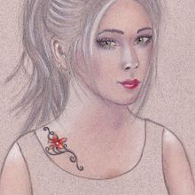 Mon projet du cours : Illustration au pastel et aux crayons de couleur. Un proyecto de Ilustración tradicional, Bellas Artes, Dibujo a lápiz, Dibujo, Dibujo de Retrato, Dibujo realista y Dibujo artístico de Karole Tessier - 29.09.2021