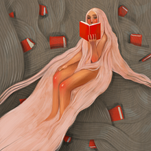 Reading (personal project). Un progetto di Illustrazione tradizionale, Illustrazione digitale, Illustrazione editoriale, Disegno e Pittura digitale di Gianluca Manna - 02.10.2021