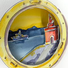 Mi Proyecto del curso: Papercut: Faro de Punta Robaleira, una ventanita al mar. Traditional illustration, Arts, Crafts, Editorial Design, Paper Craft, Stor, telling, Bookbinding, Children's Illustration, and DIY project by Clara Cerviño Becerro - 10.03.2021
