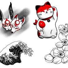 My project in Custom Tattoo Design with Procreate course. Traditional illustration, Graphic Design, Drawing, Digital Illustration, Tattoo Design, and Digital Drawing project by kittyameliaharvey - 10.04.2021
