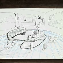 My project in Artistic Perspective: Interior Spaces from Your Point of View  course. Traditional illustration, Architecture, Drawing, and Architectural Illustration project by Thitirerk Phromvanich - 10.04.2021