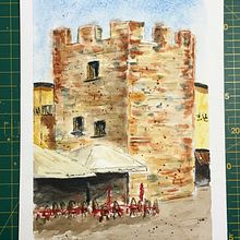 My project in Architectural Sketching with Watercolor and Ink course. Sketching, Drawing, Watercolor Painting, Architectural Illustration, Sketchbook & Ink Illustration project by lynn_cox_1 - 10.04.2021