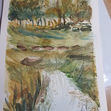 Mi Proyecto del curso: Paisajes naturales en acuarela. Fine Arts, Painting, and Watercolor Painting project by Analia Torres - 10.04.2021