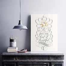 Beautiful | Poster. Calligraph, and Traditional illustration project by Lygia Pires - 10.04.2021