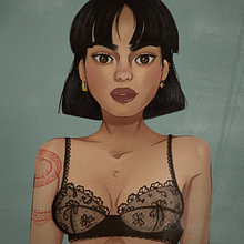 My project in Powerful Female Characters: Illustrating Confidence and Diversity course. Traditional illustration, Painting, Digital Illustration, Digital Drawing, and Digital Painting project by Leonor Nunes - 10.04.2021