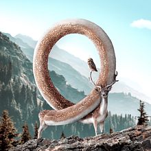 Infinideer. Traditional illustration, and Photo Retouching project by Julien Tabet - 07.29.2020