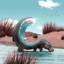 Tsunami. Un progetto di Illustrazione tradizionale e Ritocco fotografico di Julien Tabet - 31.07.2019
