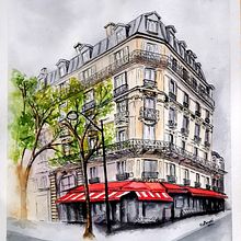 My project in Architectural Sketching with Watercolor and Ink course. Watercolor Painting, Architectural Illustration & Ink Illustration project by Rebekah McDonald - 07.25.2021