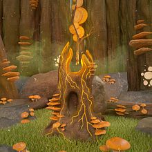 Fungi Sword. Projekt z dziedziny 3D,  Modelowanie 3D,  Projektowanie 3D i Animacje 3D użytkownika Mateo Alejandro Carmona Rdz - 05.10.2021