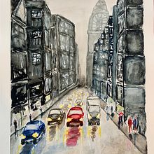 Día lluvioso . Un projet de Aquarelle de paulaxgonza - 05.10.2021