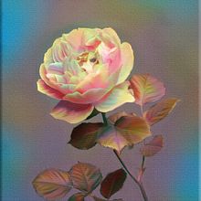 Colorful Painterly Rose. Traditional illustration, and Photograph project by Sylvia Gordon - 10.05.2021