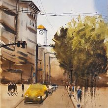 Il mio progetto del corso: Paesaggi urbani ad acquerello. Un projet de Aquarelle, Beaux Arts et Illustration architecturale de m - 05.10.2021