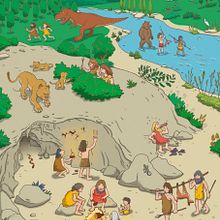 Prova "Prehistòria a Catalunya". Traditional illustration project by Pau Benabarre - 07.27.2021