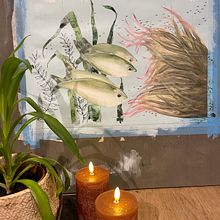 My project in Marine Universe Illustration in Watercolor course. Traditional illustration, Painting, Watercolor Painting, and Naturalistic Illustration project by Karoline Risvold - 10.07.2021