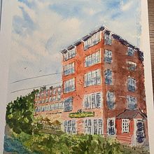 My project in Architectural Sketching with Watercolor and Ink course. Sketching, Drawing, Watercolor Painting, Architectural Illustration, Sketchbook & Ink Illustration project by Barb O - 10.06.2021