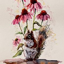 My final project in Expressive Animal Portraits in Watercolor course. Projekt z dziedziny Trad, c, jna ilustracja, Malowanie akwarelą, R, sunek realist, czn, Ilustracja naturalist i czna użytkownika Tina Honerkamp - 06.10.2021