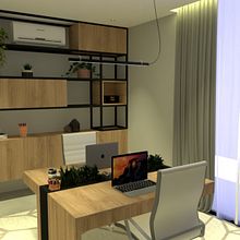 Escritório MLF. Design de interiores projeto de Evelyn Carvalho - 16.06.2021