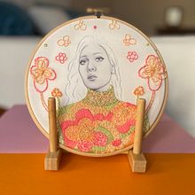 Mi Proyecto del curso: Estampación y bordado de retratos realistas. Un proyecto de Bordado y Tejido de flor_atencia - 06.10.2021