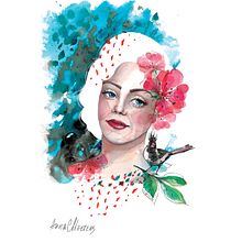 Illustrated portrait course , final project. Mixed media. . Un proyecto de Bellas Artes e Ilustración tradicional de charters_anna - 08.10.2021