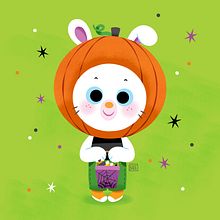 Cute Halloween Drawings!. Un progetto di Illustrazione tradizionale, Illustrazione infantile e Character design di Pamela Barbieri - 08.10.2021