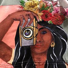 Flower crown for the lady by vianca. Un projet de Illustration traditionnelle, Peinture, Broderie, Peinture acr , et lique de Vianca Domdom - 05.10.2021