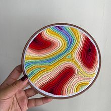Marbled pattern by Larkrising.. Embroider project by Coricrafts - 10.07.2021