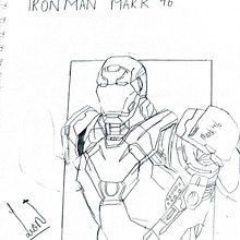 Iron man mark 46. Traditional illustration project by Leon Daniel - 10.09.2021
