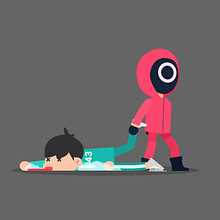 Ciclo de caminado - El juego del calamar.. Animação, Design de personagens, Animação de personagens, e Animação 2D projeto de Raúl Gómez - 09.10.2021