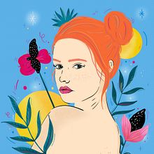 Mein Kursprojekt: Illustrierte Porträts: Adobe Fresco für Anfänger. Projekt z dziedziny Ilustracja cyfrowa użytkownika Sabrina - 09.10.2021