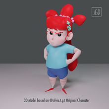 Angry girl | Modelado 3D en Blender basado en el trabajo de @silvia.t.g.t. Un projet de 3D, Animation , et Conception de personnages de Julia Gómez - 15.09.2021