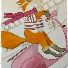Mi Proyecto del curso: Creación de personajes antropomorfos. Ilustração tradicional, Design de personagens, Desenho, Ilustração digital, e Pintura em aquarela projeto de Carmen Flores - 10.10.2021