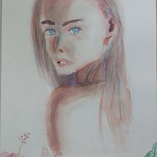 Modelo. . Seni Rupa, Lukisan, Lukisan Cat Air, Dan Menggambar Potret proyek oleh Lya Bencosme - 10.10.2021