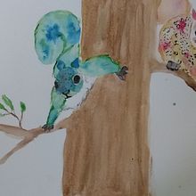 Las Hermanas Ardilla. . Lukisan Cat Air proyek oleh Lya Bencosme - 10.10.2021