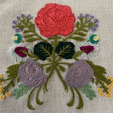 My project in Embroidery Technique with the Stem Stitch course. Embroider project by Erin Mohr - 10.10.2021