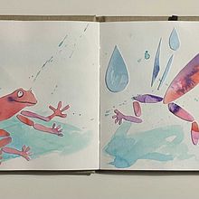 Mon projet du cours : Croquis créatifs à l'aquarelle pour débutants Ein Projekt aus dem Bereich Traditionelle Illustration, Skizzenentwurf, Kreativität, Zeichnung, Aquarellmalerei und Sketchbook von mariannedelatour - 10.10.2021