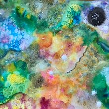 My final galaxy. Un progetto di Illustrazione tradizionale, Belle arti, Pittura e Pittura ad acquerello di ihoey - 11.10.2021