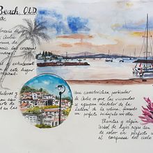 Mi Proyecto del curso: Cuaderno de viaje en acuarela. Projekt z dziedziny Trad, c, jna ilustracja, Malowanie akwarelą, Sketchbook,  R i sunek architektoniczn użytkownika Nora A Conti Liesac - 10.10.2021