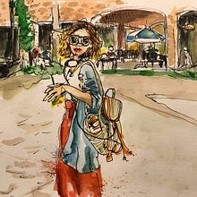 My project - artistic watercolour sketching. Watercolor Painting, Traditional illustration, Sketching, and Sketchbook project by tianadraws - 10.09.2021