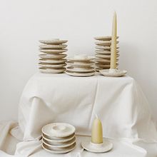 Candleholders for FELIZ COFFEE. Design, and Ceramics project by Clarina - 10.11.2021