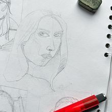 Mi Proyecto del curso: Sketchbook de retrato: explora el rostro humano. Sketching, Drawing, Portrait Drawing, Artistic Drawing, and Sketchbook project by Efrain Angarita - 10.11.2021