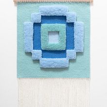 MAZE: Blue and Green & MAZE: Pink and Yellow. Un proyecto de Tejido de Allyson Rousseau - 11.10.2021