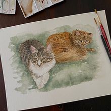 My project in Expressive Animal Portraits in Watercolor course. Traditional illustration, Watercolor Painting, Realistic Drawing, and Naturalistic Illustration project by Delaram Mowatt - 10.12.2021
