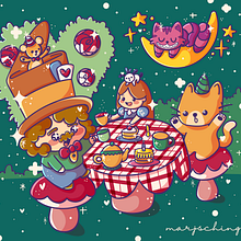 My project in Kawaii-Style Story Illustration course. Projekt z dziedziny Trad, c, jna ilustracja, Projektowanie postaci, Ilustracja c, frowa i Manga użytkownika Marjorie Sese - 08.10.2021