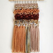 Orange sky - Weaving Wall Hanging . Arts, Crafts, Macramé, Fiber Arts, Embroider, Decoration, and Fine Arts project by bfreni - 10.10.2021