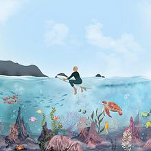 The Seascape series. Traditional illustration, Fine Arts, and Watercolor Painting project by Bronnie James - 10.13.2021