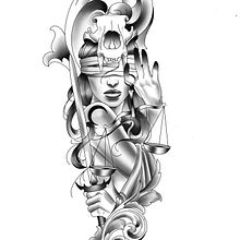 My project in Digital Design and Illustration of Tattoos with Procreate course. Un projet de Illustration traditionnelle, Design graphique, Illustration numérique, Conception de tatouage , et Dessin numérique de Cristian Rodriguez - 10.10.2021