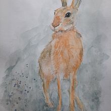 My project in Expressive Animal Portraits in Watercolor course. Traditional illustration, Watercolor Painting, Realistic Drawing, and Naturalistic Illustration project by eluned_eleven - 10.14.2021