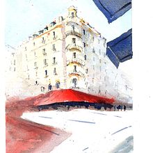 My project in Architectural Sketching with Watercolor and Ink course. Sketching, Drawing, Watercolor Painting, Architectural Illustration, Sketchbook & Ink Illustration project by jeanrivers - 10.14.2021